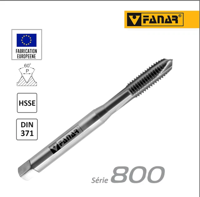 Tarauds Machine Droits, Entrée Gun, HSS-EV, Pas Métrique, DIN 371  M3 Din 376 M12
