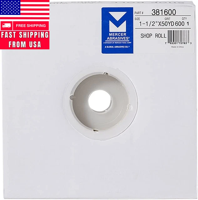 381600-1-1/2" X 50 Yards Shop Roll, 600 Grit