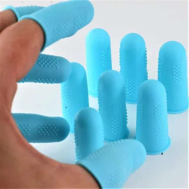 Finger Protectors [Flex Series - 12-Pack] Silicone Non-Stick Finger Covers - 6 /