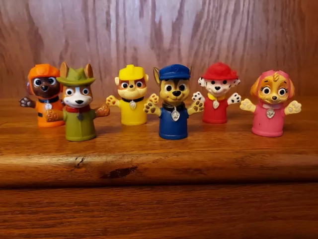 Nickelodeon Paw Patrol Finger Puppets Set of 6 Kids Bath Toys Educational