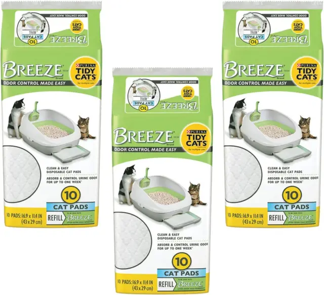 Tidy Cat Breeze Refill Pads,10 Ct. (Pack of 3)