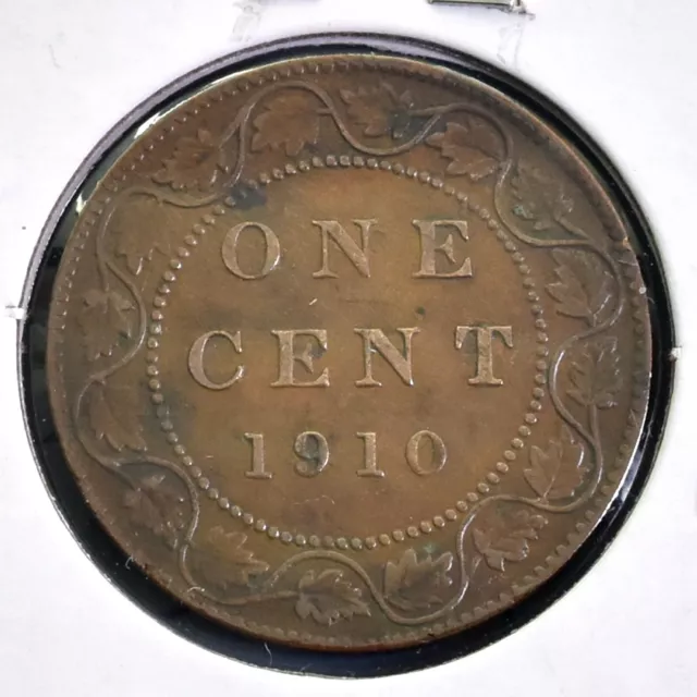 1910 ~ CANADA ~ ONE 1 CENT ~ Edward VII ~ LARGE ~ PENNY COIN ~ *M805