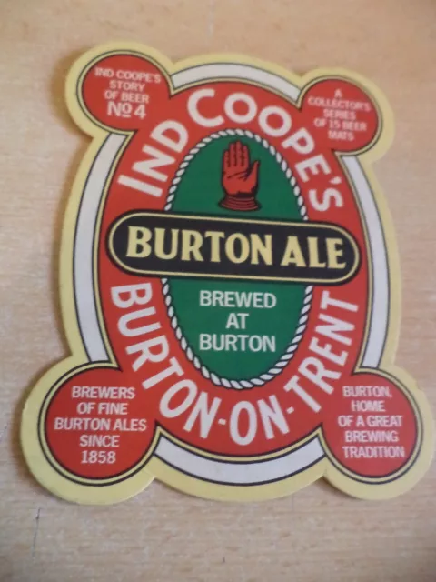 IND COOPE'S BURTON ON TRENT ALE BREWERY old vintage Advertising BEER MAT COASTER