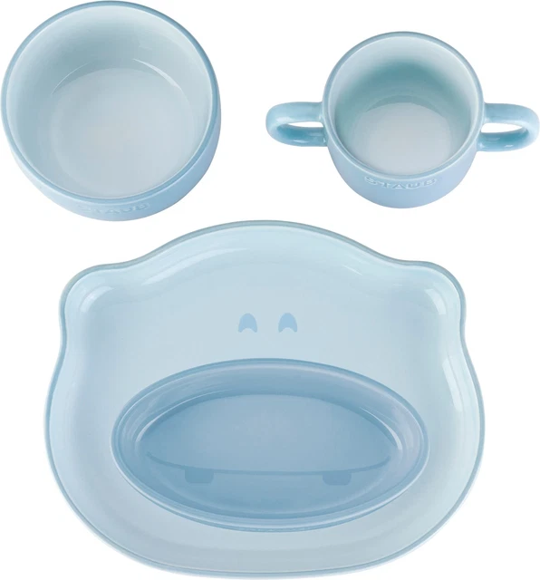STAUB Steb "Ceramic Baby & Kids Table Wear 4PCS Set Blue Caba" ...
