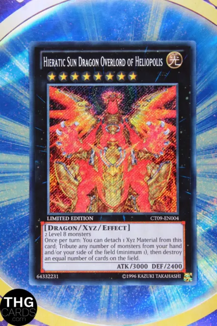 Hieratic Sun Dragon Overlord of Heliopolis CT09-EN004 Secret Rare Yugioh Card