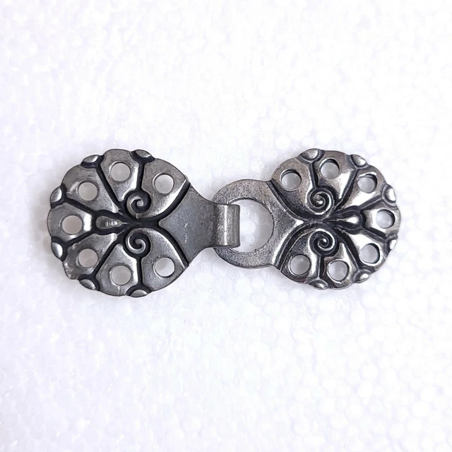 Pequeño cárdigan de peltre broche 45 mm gancho de metal noruego sujetador rana abrigo suéter