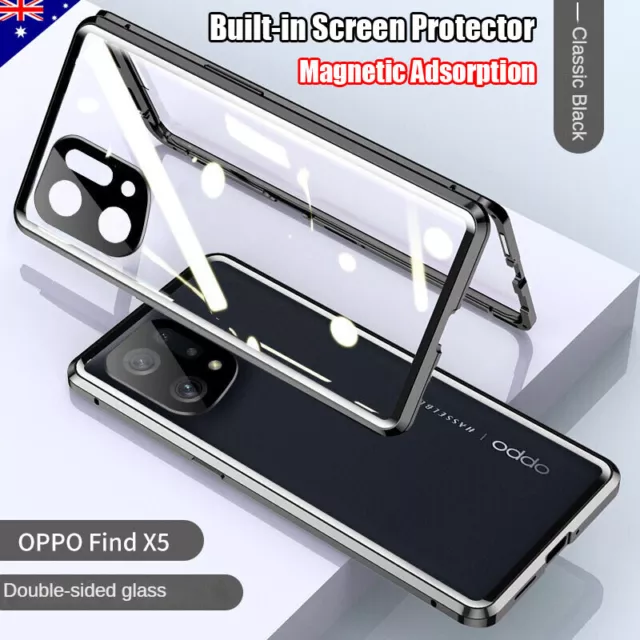 For OPPO Find X5 X3 X2 Pro Lite 360° Full Body Case Magnetic Screen Camera Cover