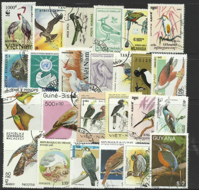 BIRDS Collection Packet 25 Different Stamps (Lot 1)