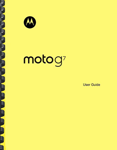 Motorola Moto G7 Phone OWNER'S USER MANUAL