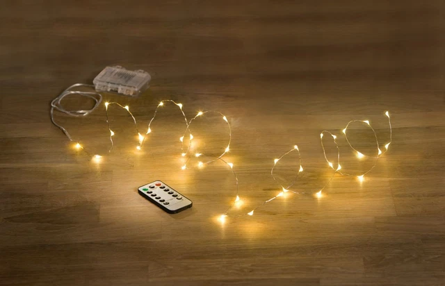 Salvare Set 2x Filo Di Luce LED " Speciale Effetto ", 40 Luci Candela Bagliore