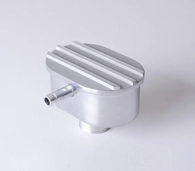 ALUMINUM VALVE COVER Breather Push In & PCV Valve Oval Nostalgic Billet