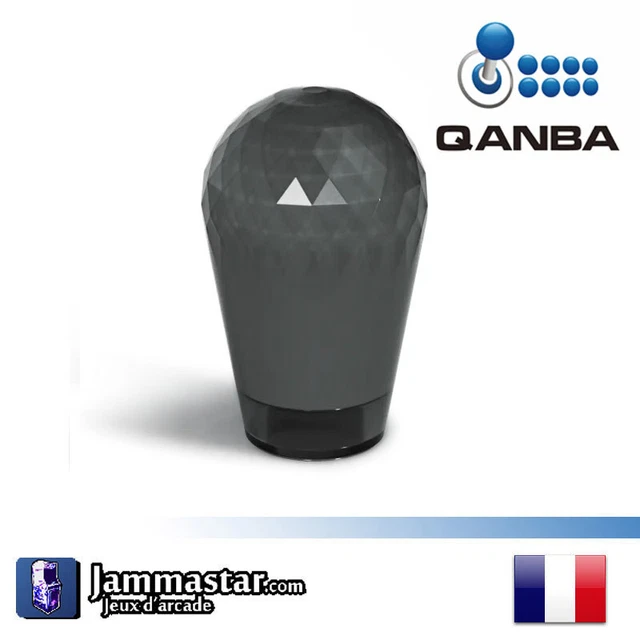 Poignée Joystick Qanba Prizm, Forme Poire, Finition Fumée, Bat Top
