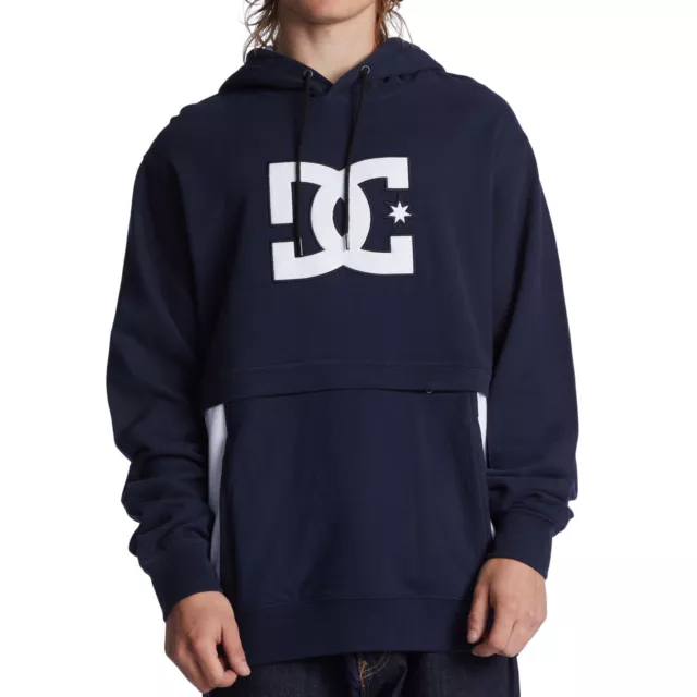 DC Shoes Mens Bandwidth Pullover Hooded Sweatshirt Hoody Hoodie - Navy Blazer