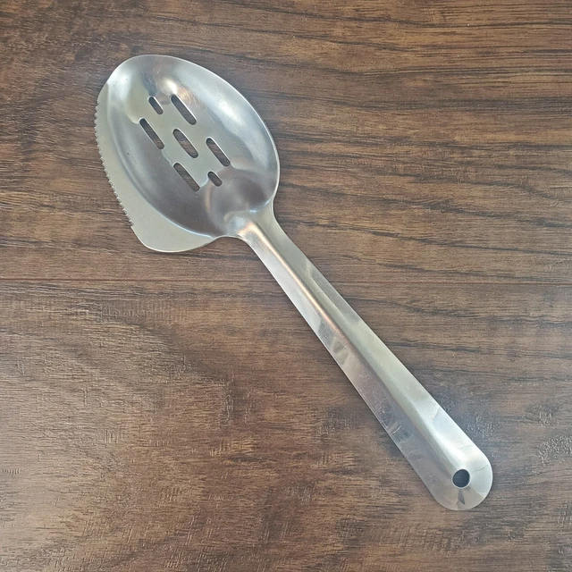 VINTAGE ACE DRAIN ‘R CUT Stainless Steel Slotted & Serrated Edge Spoon