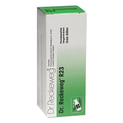 Paquete de 5 Dr. Reckeweg R23 para granos, erupciones, gotas de eccema de Eschar 22 ml cada uno