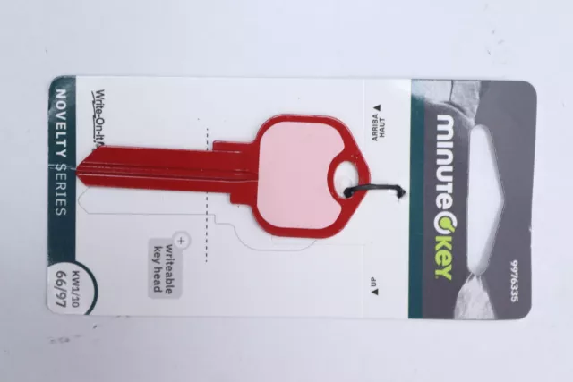 Minute Key Write-on-it House/Entry Key Blank Red 66/97-KW1/10