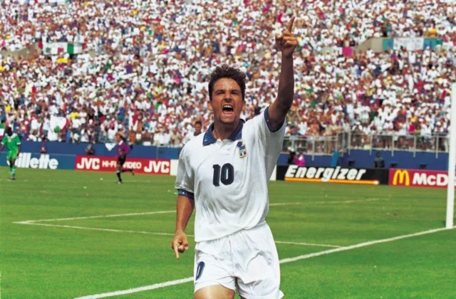 Roberto Baggio Poster Locandina 45X32Cm Football Champions