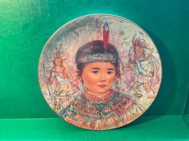 CHIEF RED FEATHER Plate by Edna Hibel - Rosenthal Collectible