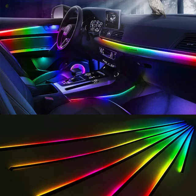 RGB Auto Innenraum Ambient Lights Symphony LED Musik Sync Glasfaser  Universal DE