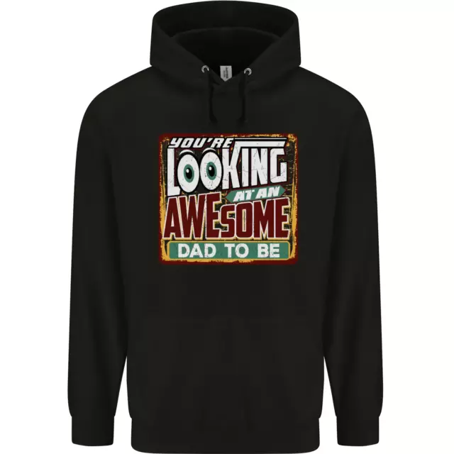 Felpa con cappuccio An Awesome Dad to Be New Daddy Baby da uomo 80% cotone
