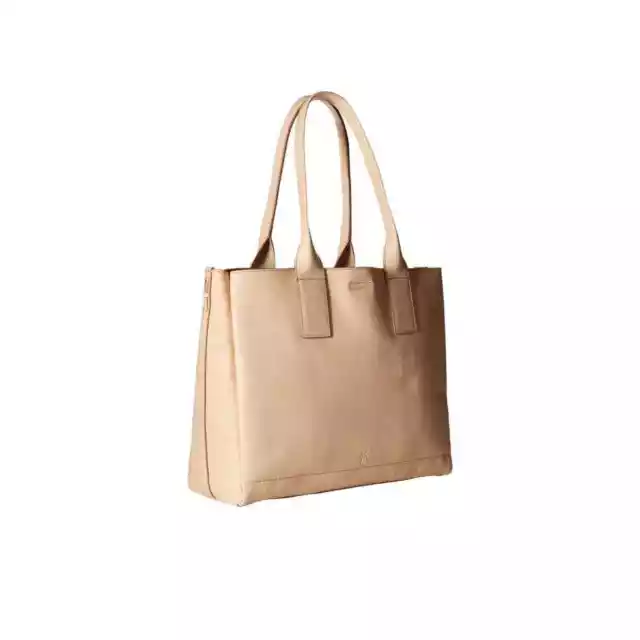 FRYE Ilana Smooth Leather Tote Bag  in Natural Leather AS IS