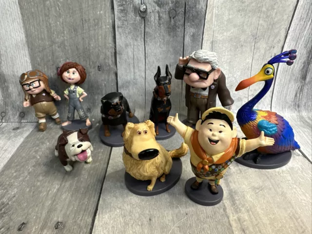 Lot of 9 Disney Pixar Up Movie Russell Kevin Carl PVC Figures Cake Toppers