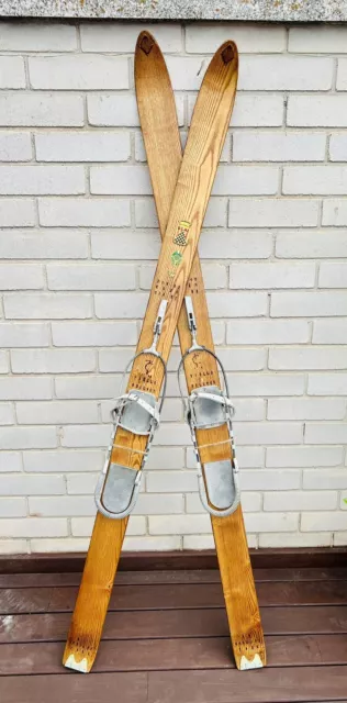 Esquís Antiguos Madera Esquis Skis Retro Decoración Vintage Ski Esquí Esqui Snow 2