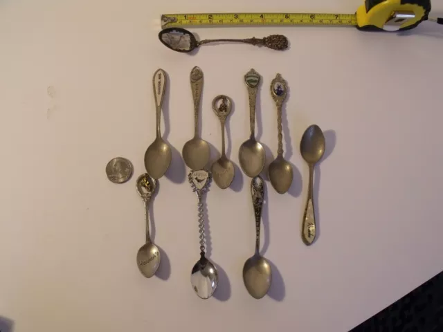 Mixed Lot Of 19 Vintage Collectors Spoon Souvenirs Some in Orig. Boxes