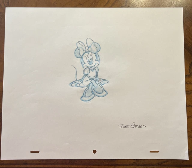 WALT DISNEY MINNIE Mouse Original Production Pencil Drawing Animation £