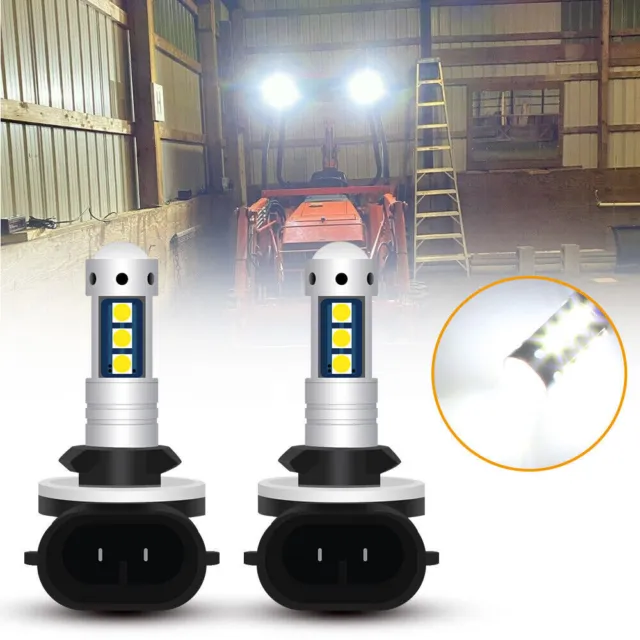 2Pcs Bright White LED Light Bulbs for Bobcat S300 S330 T110 T140 T180 T190 12V