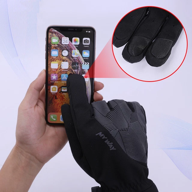 Autumn And Winter Cycling Warm Gloves Non Slip Contact Screen Outdoor