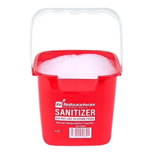 Clean 3 Quart Cleaning Bucket, 1 Detergent Square Bucket - With 3 qt Red