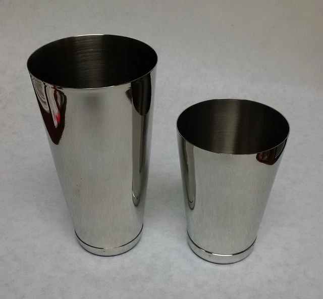 2 PIECE BAR WEIGHTED COCKTAIL SHAKER Stainless Steel Flair Boston