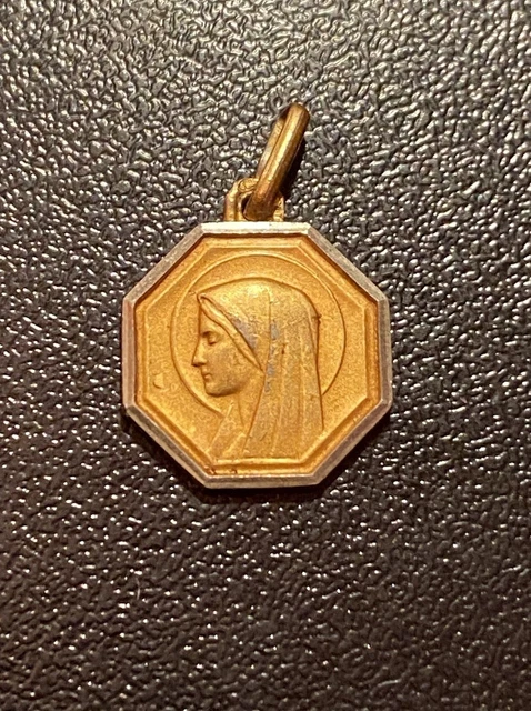 Pendentif Ancien – Médaille Plaqué Or – Breloque Art Déco – Thème Cheval