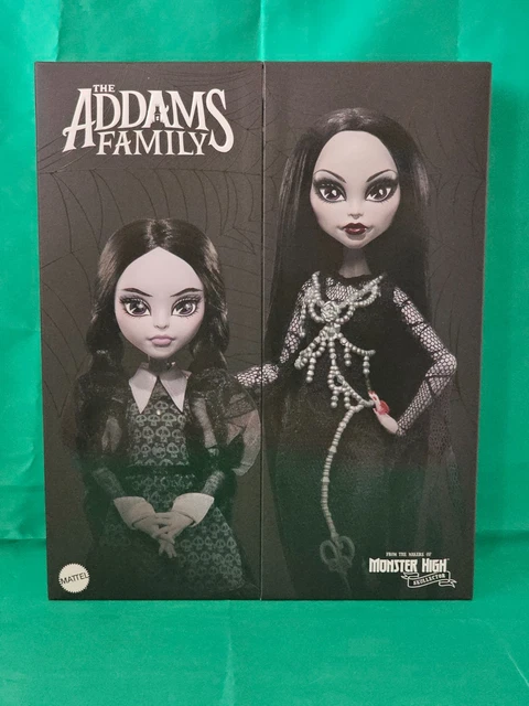 MONSTER HIGH SKULLECTOR Morticia & Wednesday Addams Family Dolls Set ...