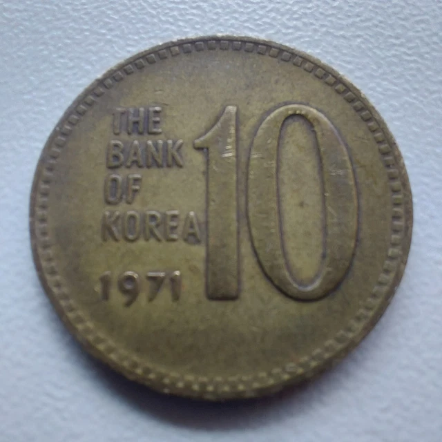 1971 Bank of Korea, Coin 10 Won .#478z
