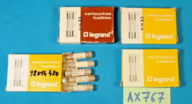 lot de 40 x cartouche fusible 10 ,3 x 38 LEGRAND 1A 2A 16A gG aL ( AX767 )