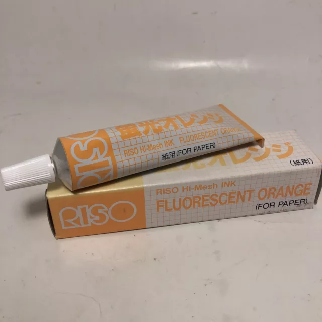 Caja abierta de tinta fluorescente naranja fluorescente de arroz para papel Japón