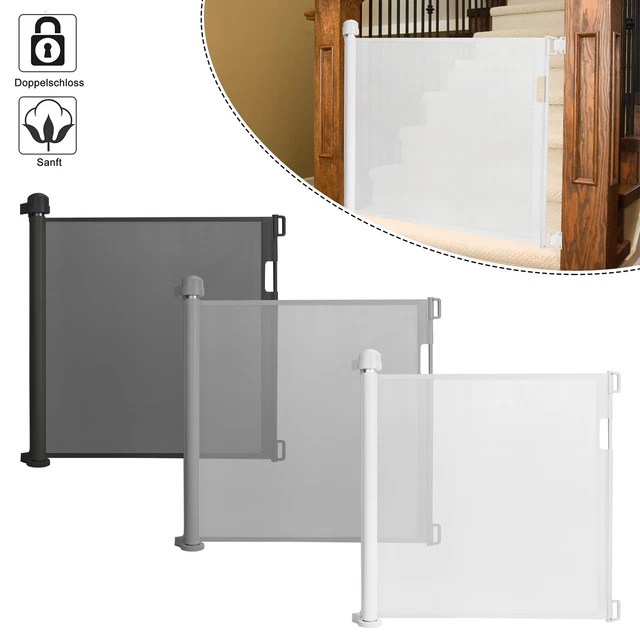 Türschutzgitter Treppenschutzrollo Absperrgitter Treppengitter Ausziehbar 150cm