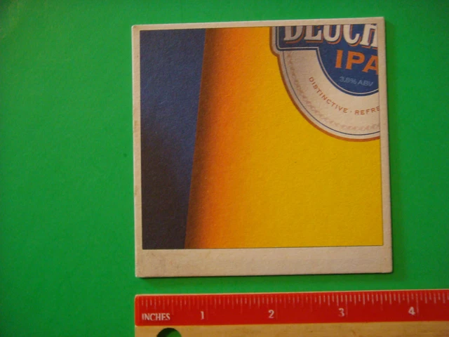 Beer Brewery Coaster ~ Caledonian Deuchars IPA ~ Edinburgh, SCOTLAND Since 1869