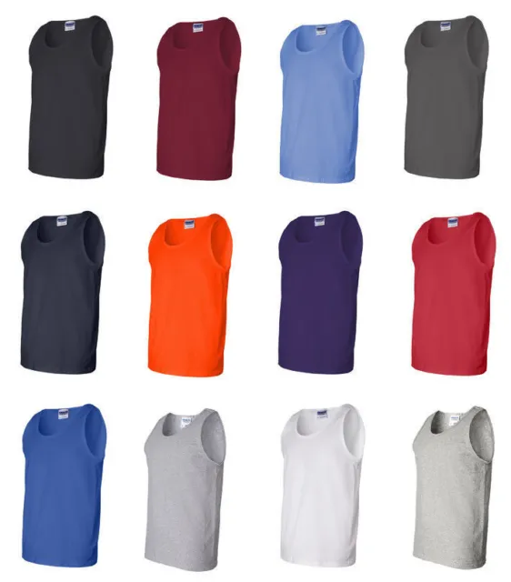 GILDAN Mens NEW Size S-XL 2XL Ultra Cotton Tank Top Muscle Sports T-Shirt g2200