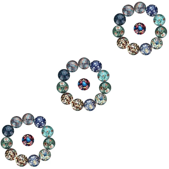 3x Glas Cabochons für Schmuck Machen Foto Cabochons Stein Kristall Bild