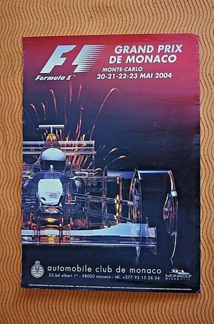 Une Affiche Grand Prix Monaco 2004 Officielle