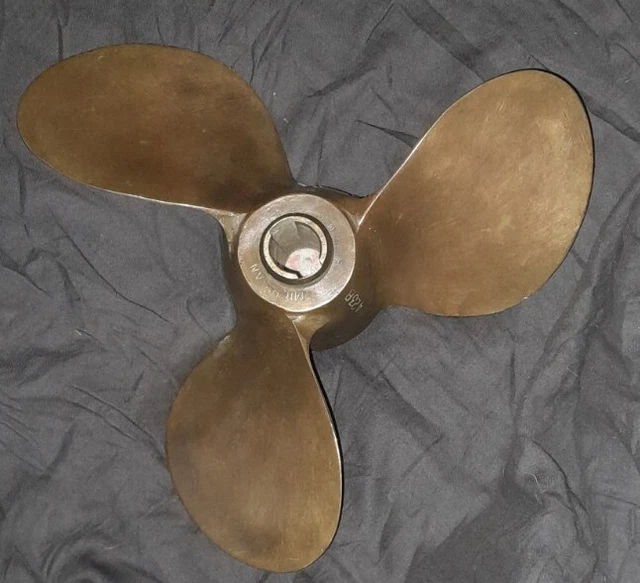 SOLID BRASS BOAT Prop Propeller 10 1/2×14 Johnson Evinrude Michigan Smc
