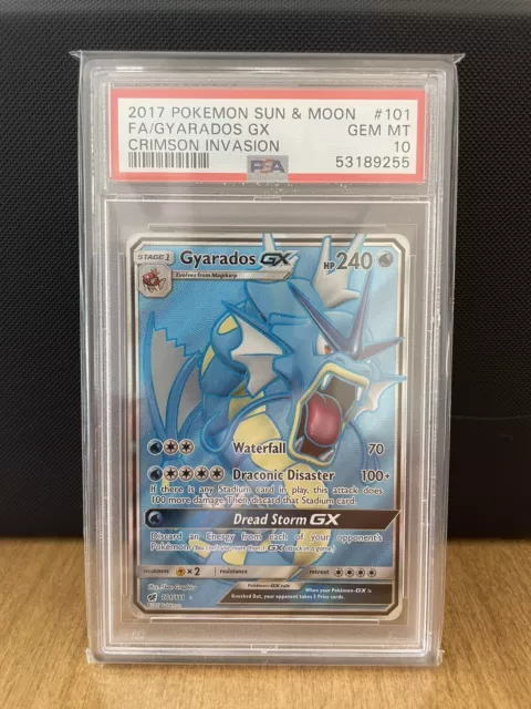 Gyarados GX Psa 10 Sun & Moon Pokemon Crimson Invasion #101 Gem Mint 2017