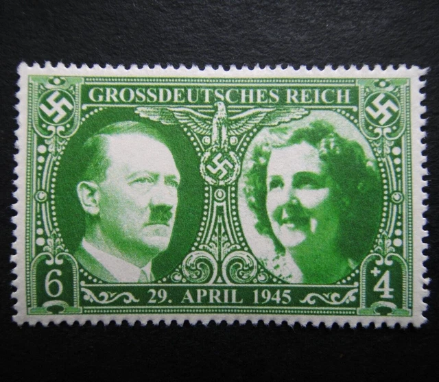 GERMANY NAZI 1945 Stamp MNH Adolf Hitler Eva Braun Wedding Swastika