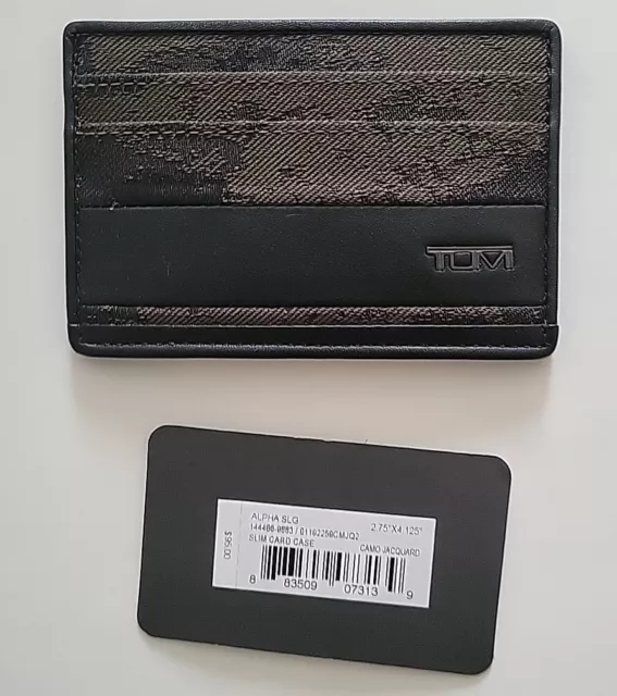 TUMI Alpha SLG Camo Jacquard Multi Window Slim Card Case NIB