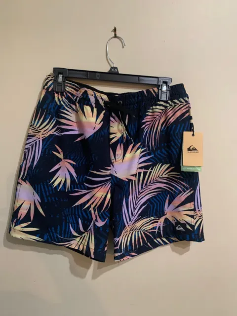 Quicksilver Swim Trunk Board Shorts Boys Youth XL/16 Young Men Surfsilk Mix