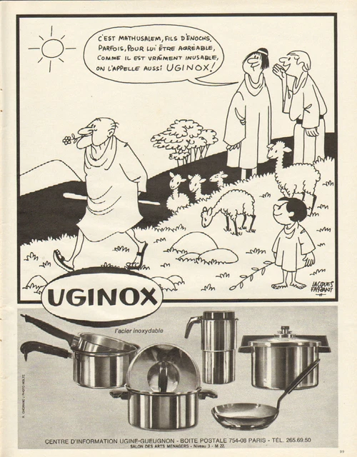 Publicité Advertising 1966  UGINOX l'acier inoxydable