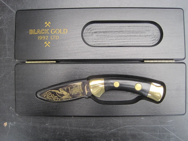 BOKER BLACK GOLD 1992 LTD Miners Knife EUR 109,00 - PicClick DE